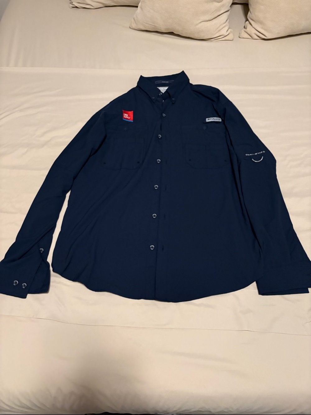 Columbia PFG Tamiami II Men’s Navy Long-Sleeve Button-Down Shirt